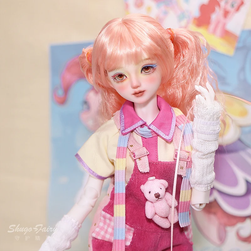 정통 4포인트 Bjd 인형 소녀의 4중주 캔디 클라우드 송 봄 여행 활력 소녀 모던 스타일 도파민 라이트 컬러 시리즈