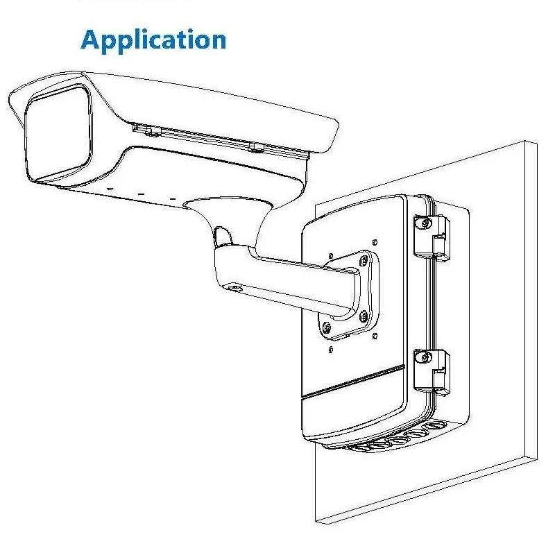 PFA126 velocidad PTZ soporte para máquina de bolas caja de alimentación pistola tipo bala caja de conexiones de cámara impermeable Metal aluminio y SCECC DH-PFA140