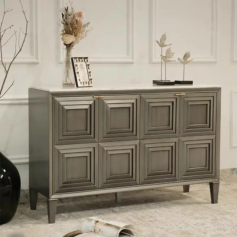 

Легкий роскошный шкаф на крыльце из цельного дерева, современный простой входной шкаф для хранения обуви в прихожей