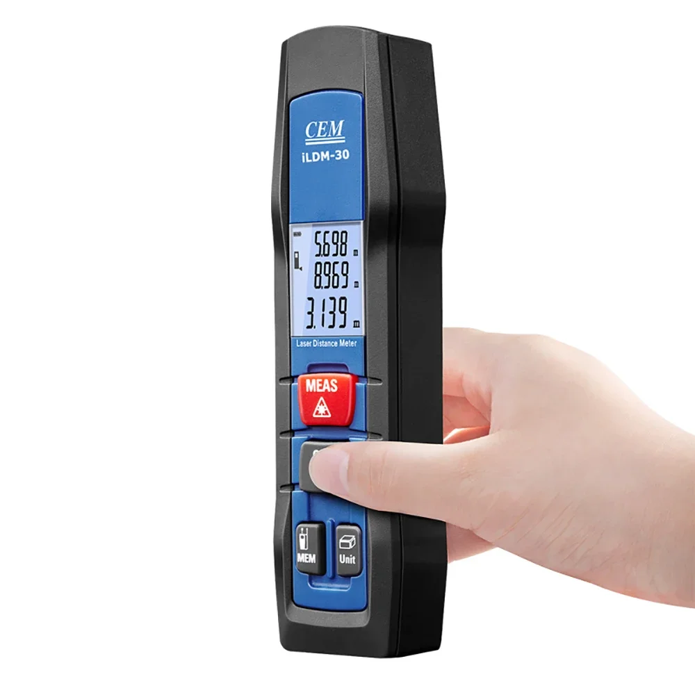 CEM iLDM-30 98ft/30m Stifttyp-Laser-Entfernungsmessung mit Bluetooth 4.0 APP-Unterstützung in Stiftform