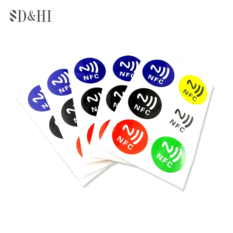 6PCS NTAG213 High Frequency Chip Anti-theft Sticker RFID Supply Self-adhesive NFC Electronic Tag DIY Accessories