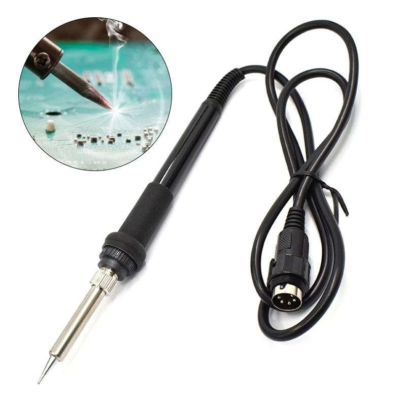 E5BE Upgraded Replacement Soldering Iron Handpiece/Handle with 5 Pin 24V 50W Soldering Handle for Welding Solder Iron Station