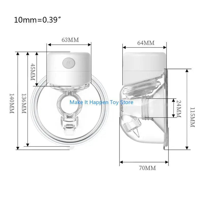 28EC Electric Breast USB Rechargable Wearable Milk Extractor Milk Collector Gift