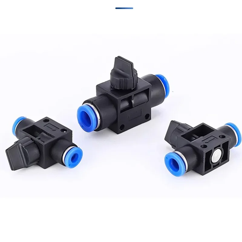 HVFF Pneumatic Fitting 2 Way Quick Push Connector Tube Hose Air Pneumatic Parts Plastic Switch Controller 4mm 6mm 8mm 10mm 12mm