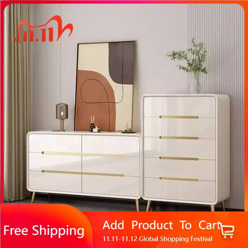 

Luxury Simple Living Room Cabinets Rustic White Wooden Storage Living Room Cabinets Drawers Ergonomic Vitrina Trendy Furniture