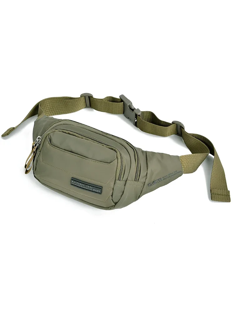 Voluntário Cintura Bolsas para Homens 2023 Nova Moda Sólida All-match Casual Grande Capacidade de Viagem Telefone Belt Pacote Crossbody 1713-19