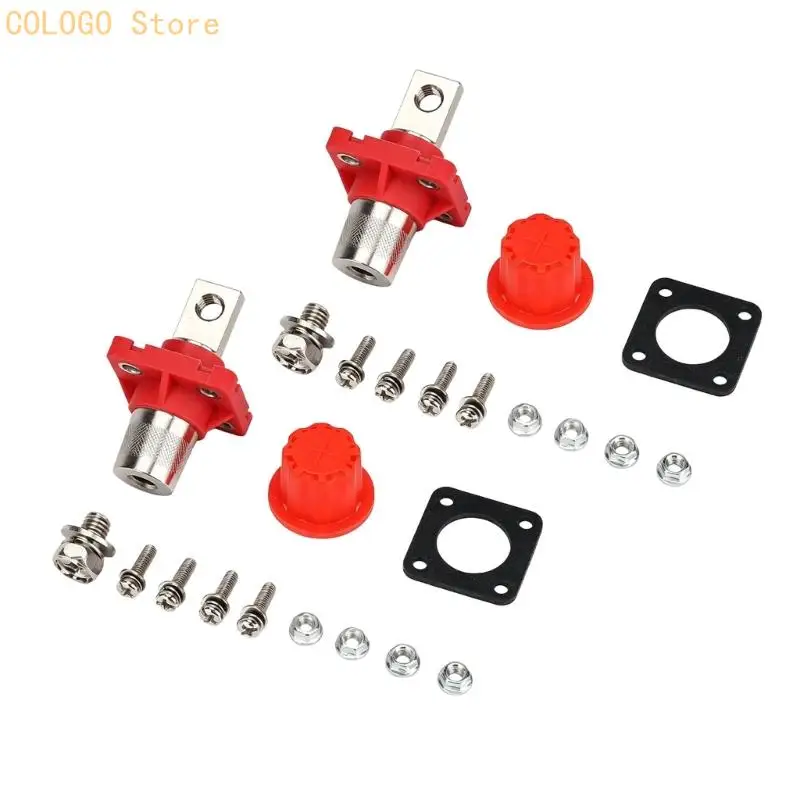 250 A Panel-Mount Battery Feedthrough Post with Threaded Ends for Power Cabinets and Electrical Equipment Wiring D0LD