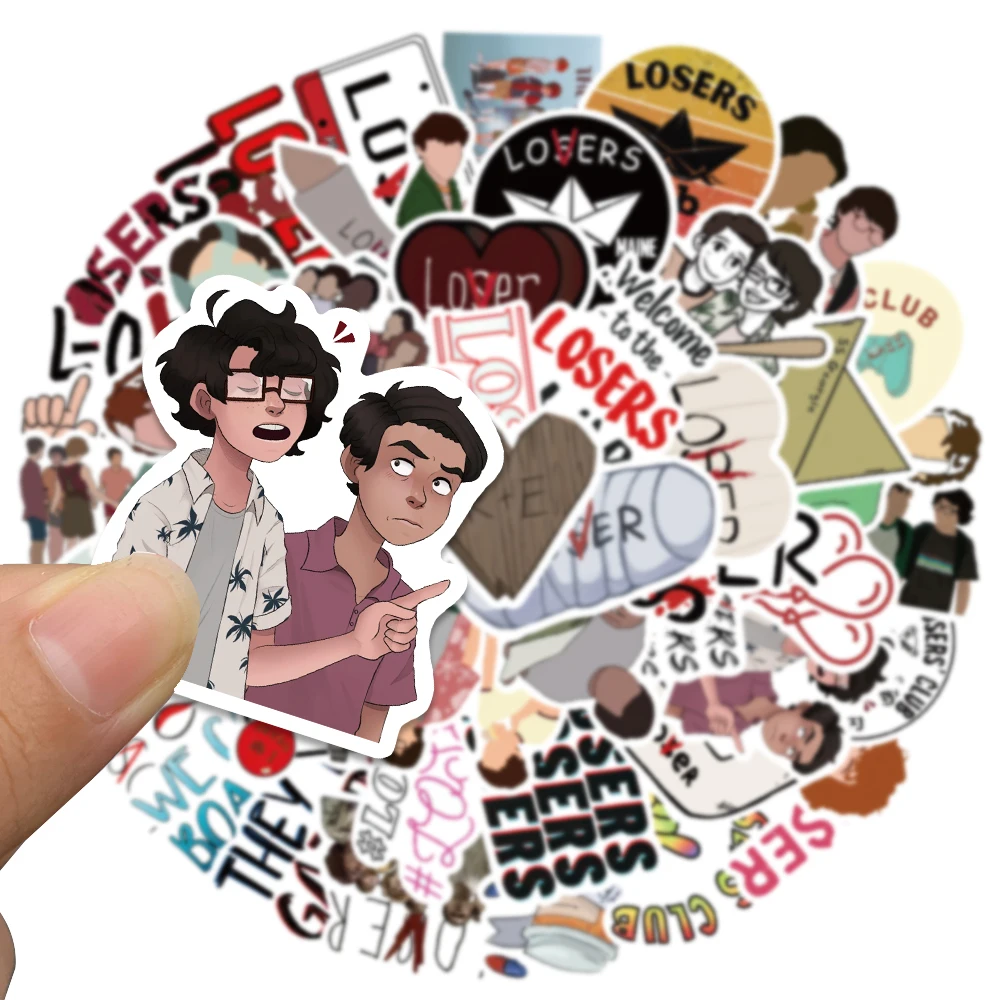 50pcs Funny Cartoon The Losers Club Stickers For Luaggage Guitar Phone Waterproof Graffiti Laptop Decals