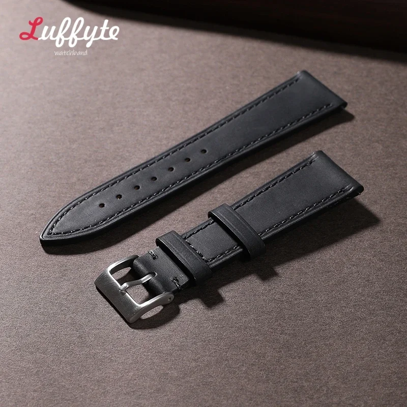 حزام البقر الكلاسيكي من Crazy Horse ، أحزمة المعصم ، الطبقة العلوية ، التحرير السريع ، ساعة 18 ، 20 ، 22 من جلد البقر