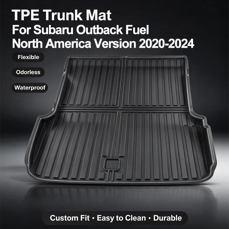 For Subaru Outback Fuel North America Version 2020-2024 Eco-Friendly TPE Trunk Mat Non-Slip Dustproof Car Cargo Liner Auto Parts