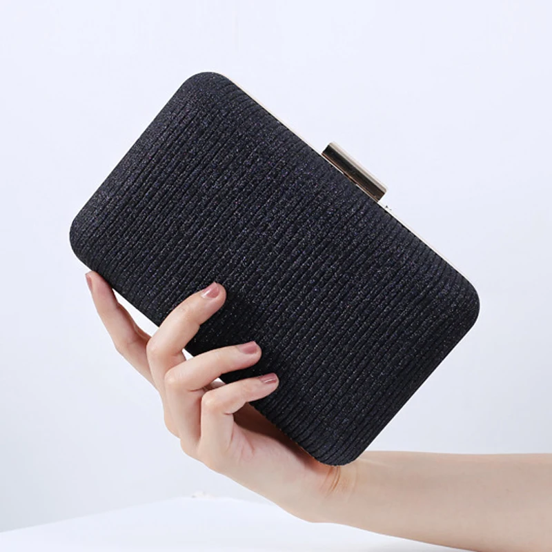 Black Clutch Bag Luxury Designer Handbag for Women Elegant Ceremony Bags 2024 High Fashion Versatile Cross Body Wedding Purse