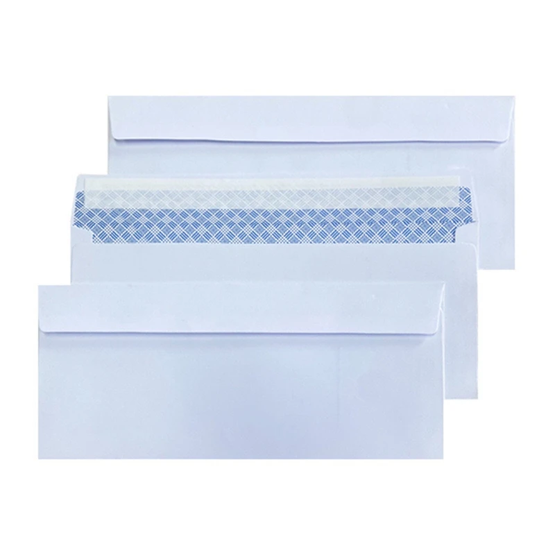 10PCS Envelope Invitation Photo Adhesive Envelope Paper With Inner Layer Printed Anti View Confidential Office Storage Supplies