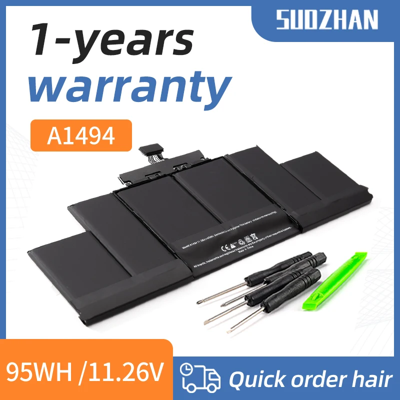 

SUOZHAN A1494 Battery For Apple macbook pro retina 15'' A1398 Late 2013 Year 2014 Year ME293