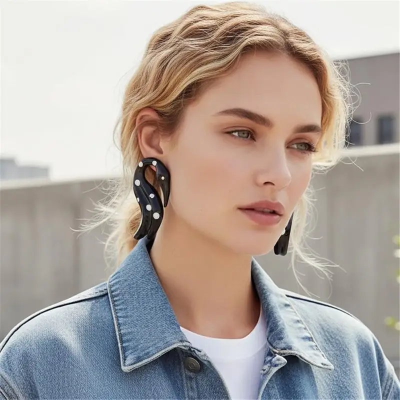 Pendientes flamenco gran tamaño con diseños puntos colores