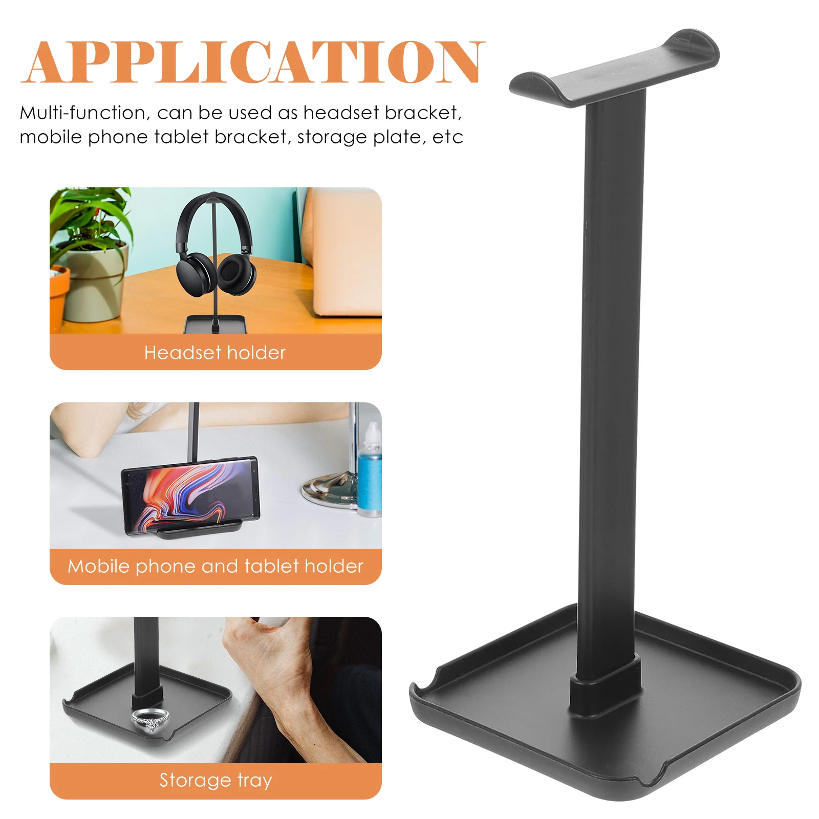 Headphone Stand Desktop Headset Holder Headsets Display Storage Rack Abs for Plastic Bracket Phones