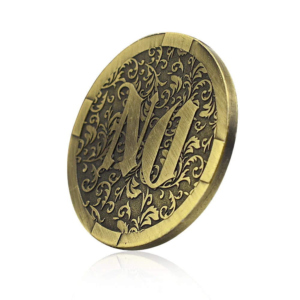 New Style Yes or No Commemorative Coin Bronze Plated Non-currency Game Prop Collection Coin Decoration Crafts