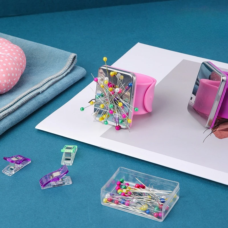 مجموعة وسائد دبوس الخياطة مع مقص التماس وشريط القياس للخياطة اليدوية مجموعة إكسسوارات يدوية الصنع #4