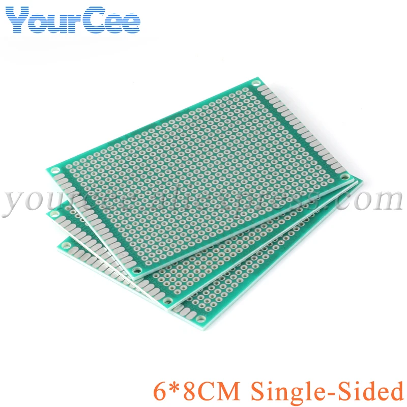 5PCS/Lot 6*8CM Single Sided Copper Prototype PCB DIY Universal Printed Circuit Board 6x8cm Breadboard Plate 60*80mm