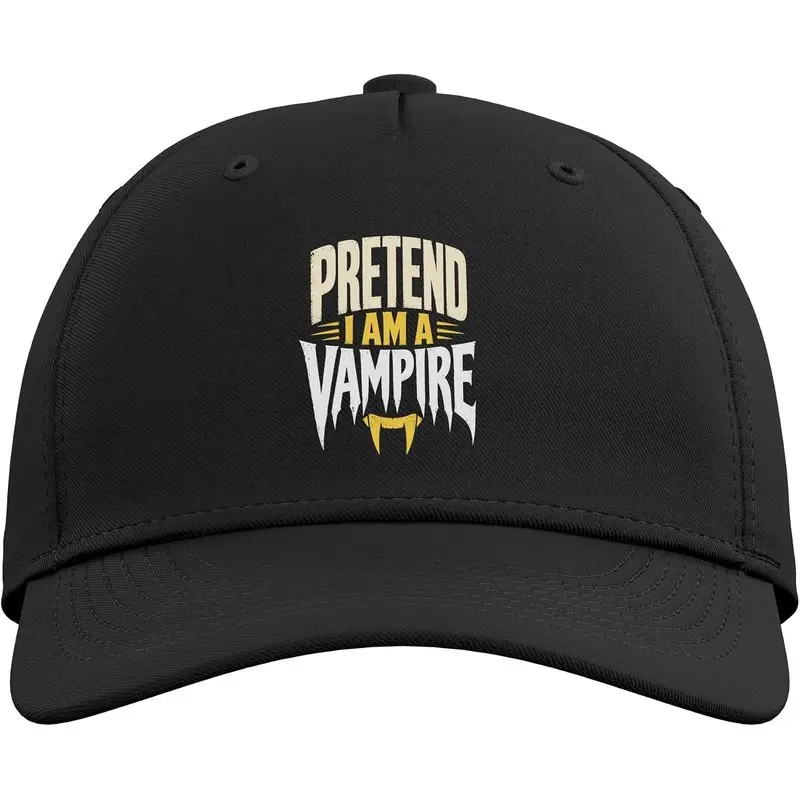 Pretend Vampire Fangs Halloween Spooky Fun Adjustable Baseball Hat