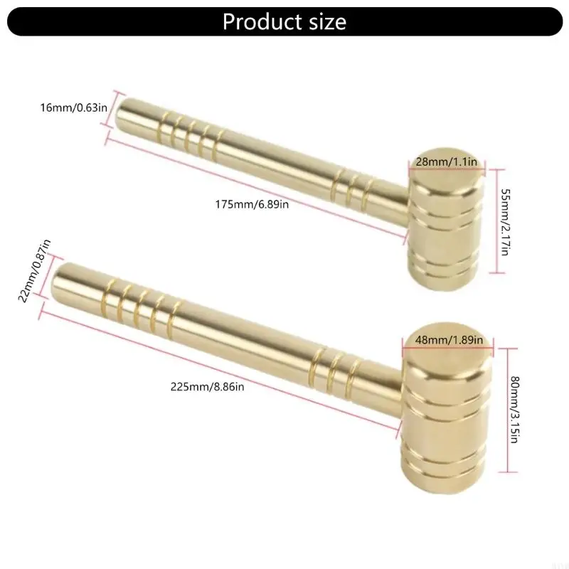 Small Brass Hammer Copper Ergonomic Handle For Clock Watch Electronics Repairing Hammer Hand Tool Multifunctional M4YD