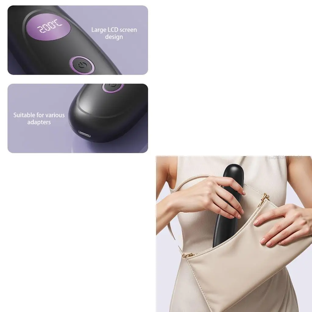 

27RB Professional Styling Comb Thermal Brush Adjustable Heat Settings Suitable for Quick Straightening Daily Hair Care