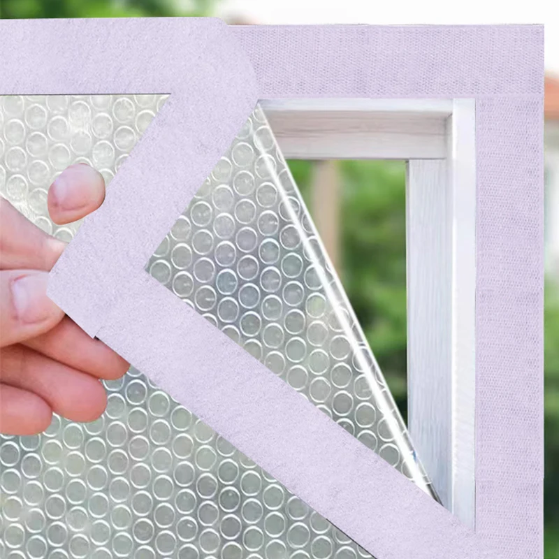 Home Window Keep Warm Film Detachable Double Layer Cold Proof Board Winter Self-Adhesive Windproof Film Door Curtain