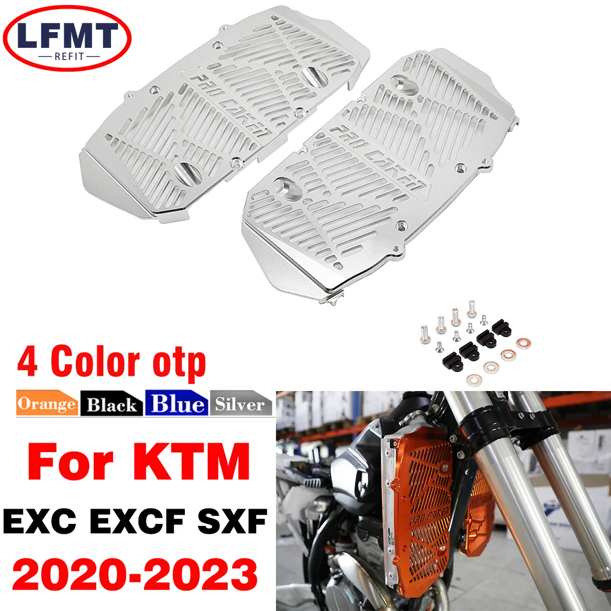 

For KTM SXF EXC EXC-F For Husqvarna TC TE FE FC 250 300 350 450 Aluminum Motocross Radiator Grille Guard Grill Protector Cover