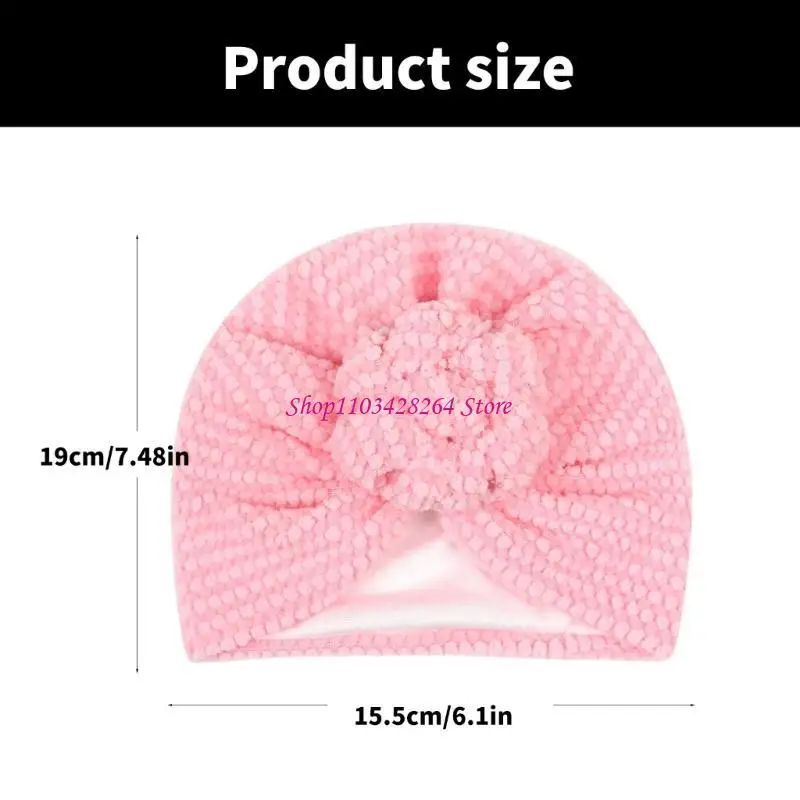 Miękka czapka dla niemowląt Ciepłe i delikatne czapki dziecięce z pulowerem o elastycznym kroju i modne, zakurzone, elastyczne