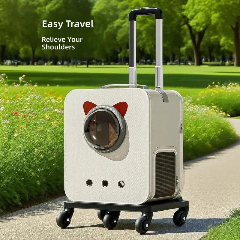for Cat Bag Space Capsule Backpack Large Capacity Pet Carrier Anti Stress Cage Trolley Case Box for Dog