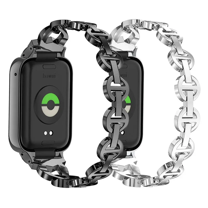 

Diamond Metal Bracelet for Xiaomi Mi Band 8 Pro Stainless Steel Strap Case Protector for mi band 8pro Watchband Protective Cover