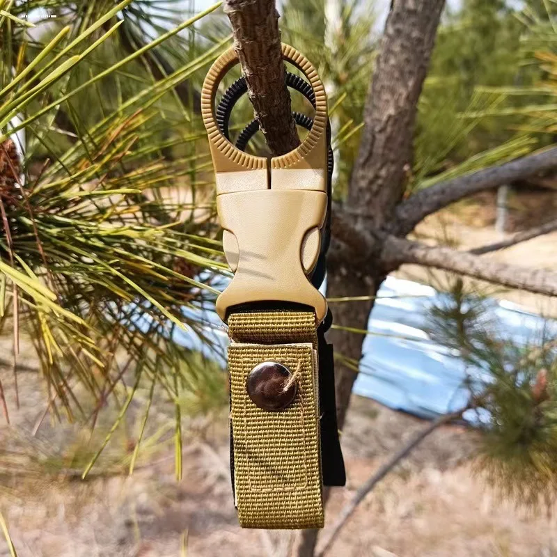 TARKA Camping Water Bottle Hook Carabiner Belt Backpack Hanger Hooks Clip Multifunction Water Bottle Nylon Webbing Buckle Hook image 5
