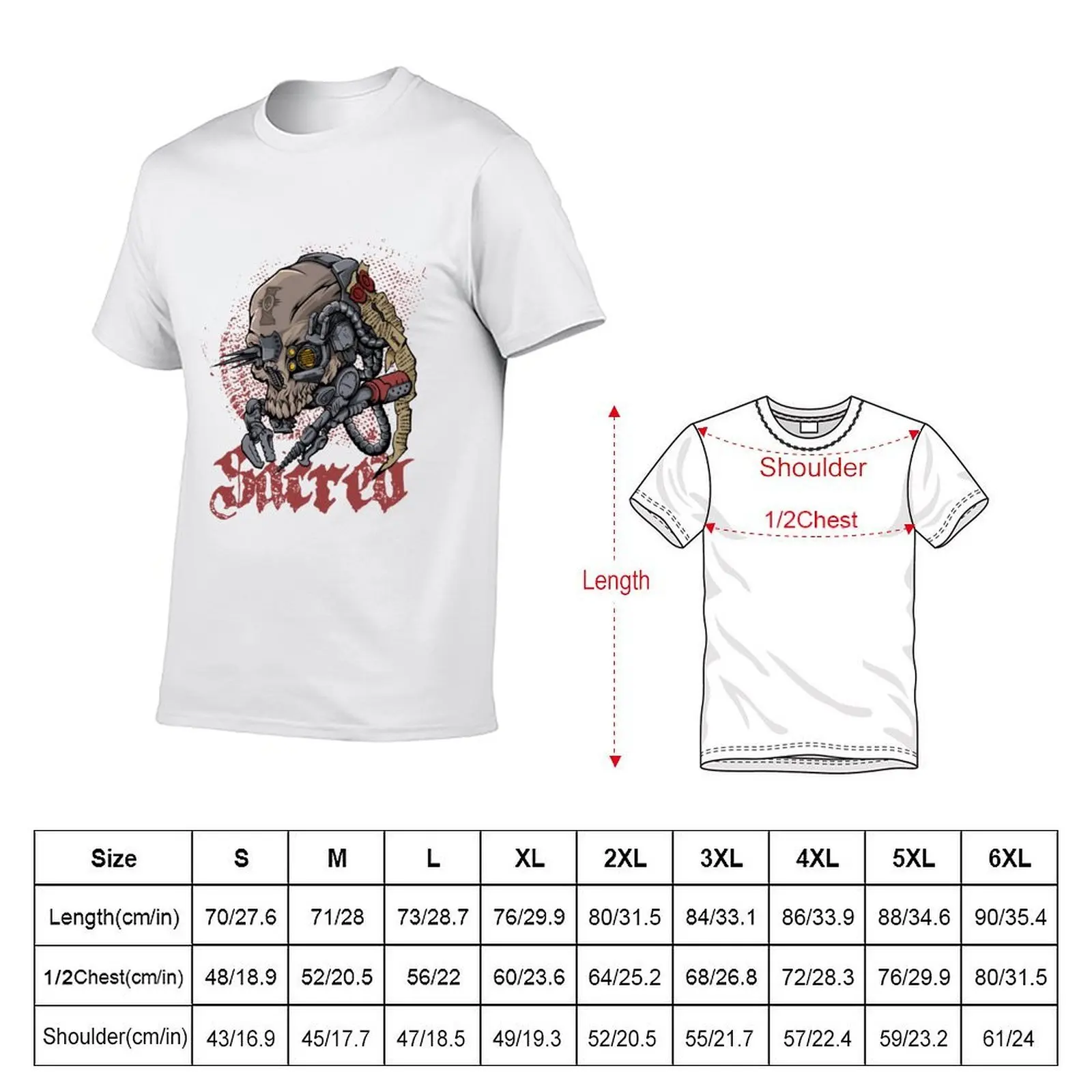 Sacred T-Shirt Luxury man korean fashion mens white t shirts