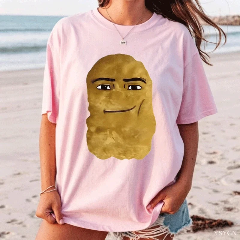 Gegagedigedagedago Chicken Nugget Meme T-Shirt for Women Wmen Funny Short Sleeve Tshirt Vintage Graphic T Shirts Streetwear