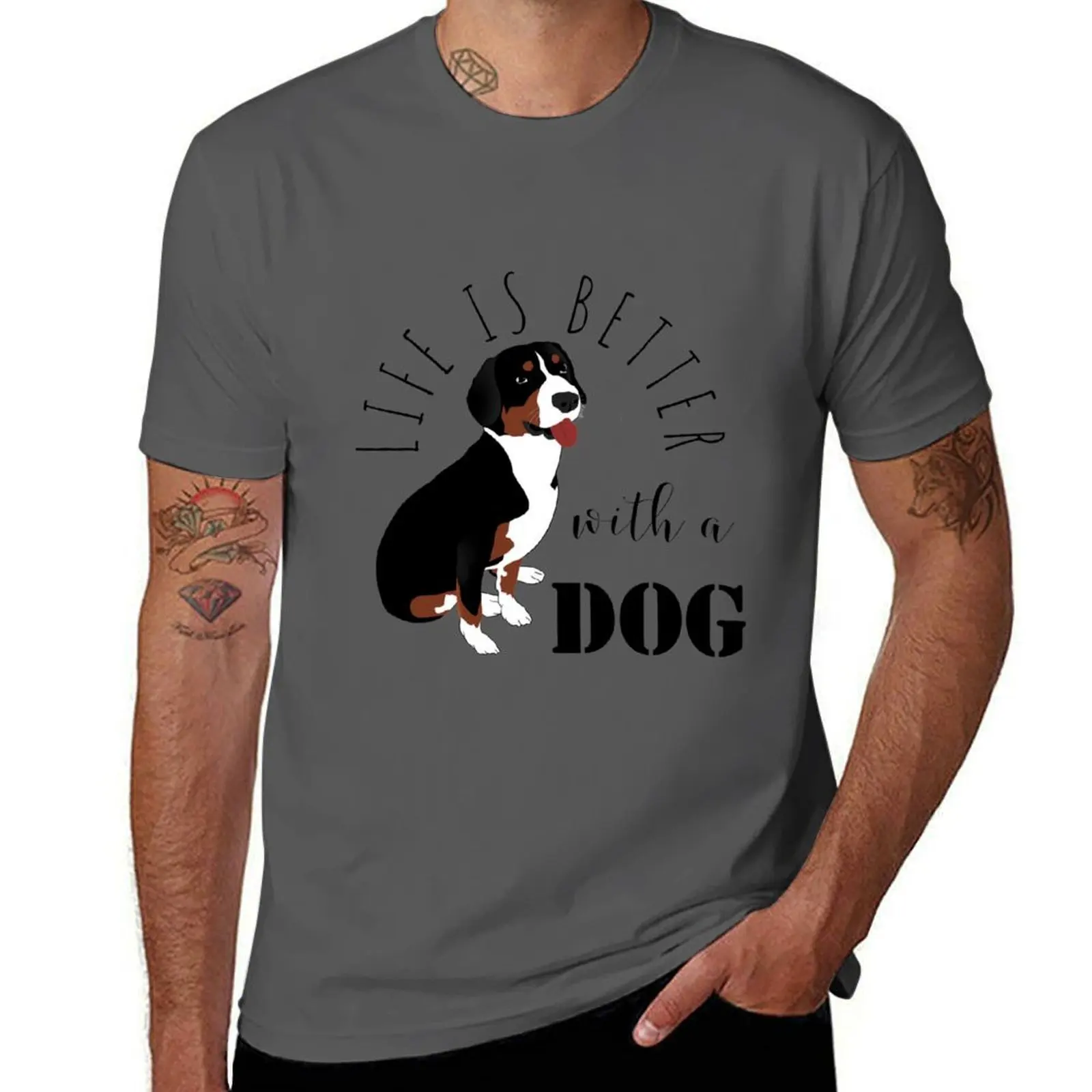 

Entlebucher Sennenhund Mountaindog Life Love Hundeliebe Tierliebe Hund Dog T-Shirt Essential Solid Color T-Shirt
