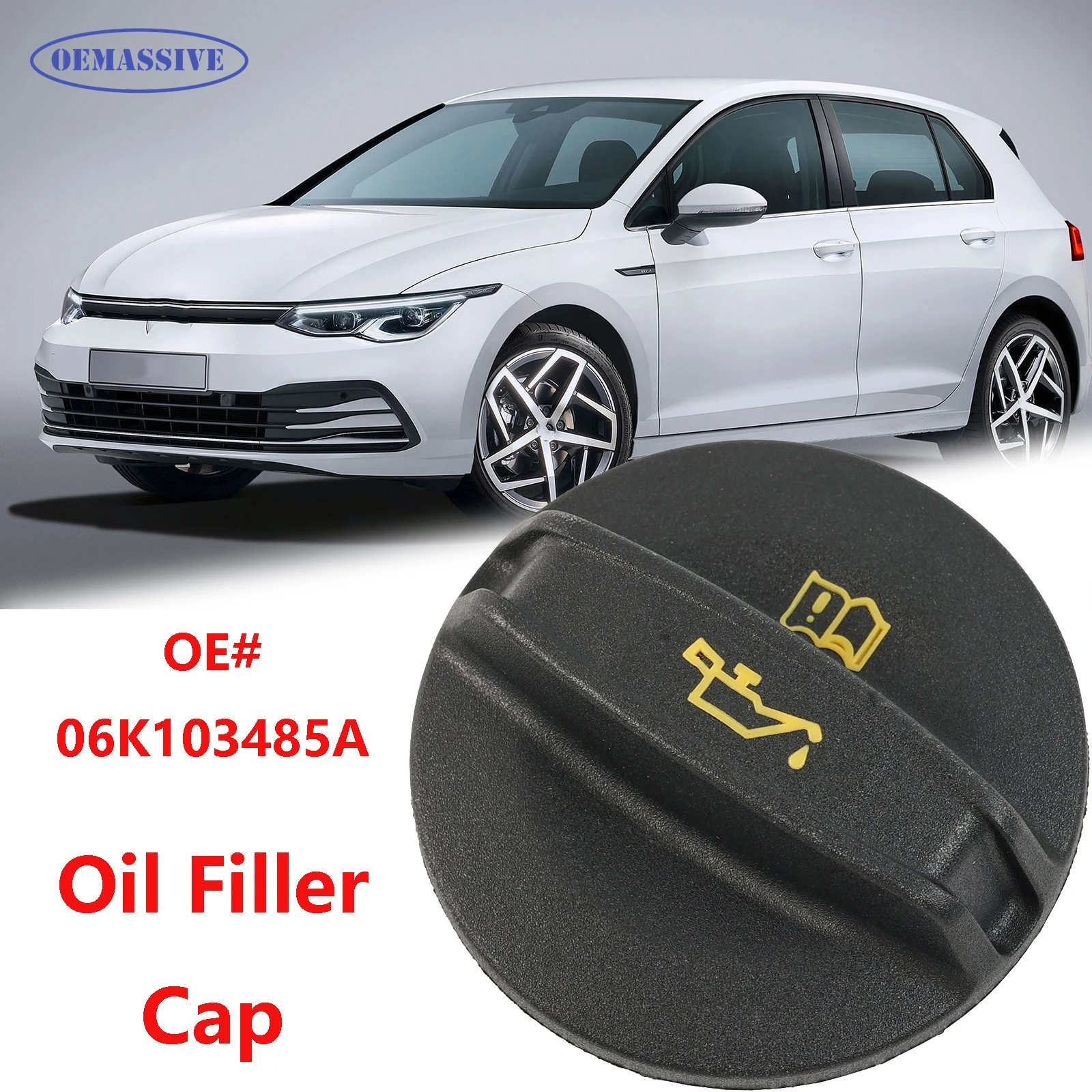 1X For VW Amorok Arteon Beetle CC Crafter Golf Jetta Passat Polo T5 / T6 Tiguan Touran Oil Filler Cap Tank Cap Cover 06K103485A