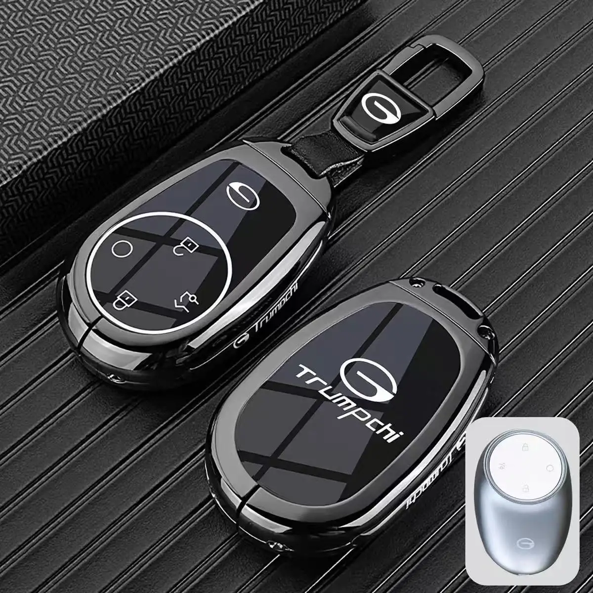 Zinc Alloy Car Key Case Cover bag chain Shell Fob Holder For GAC Trumpchi M6 MAX M6 5th Gen GS4 5th Gen 2026 Accessories