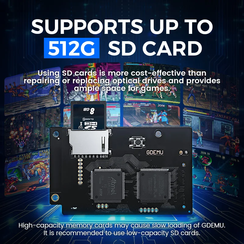 GDEMU 5 20 V5.20.5 Optical Drive Emulation Board and Remote Card Mount Kit for DC Console For SEGA Dreamcast gdemu GDU DC VA1