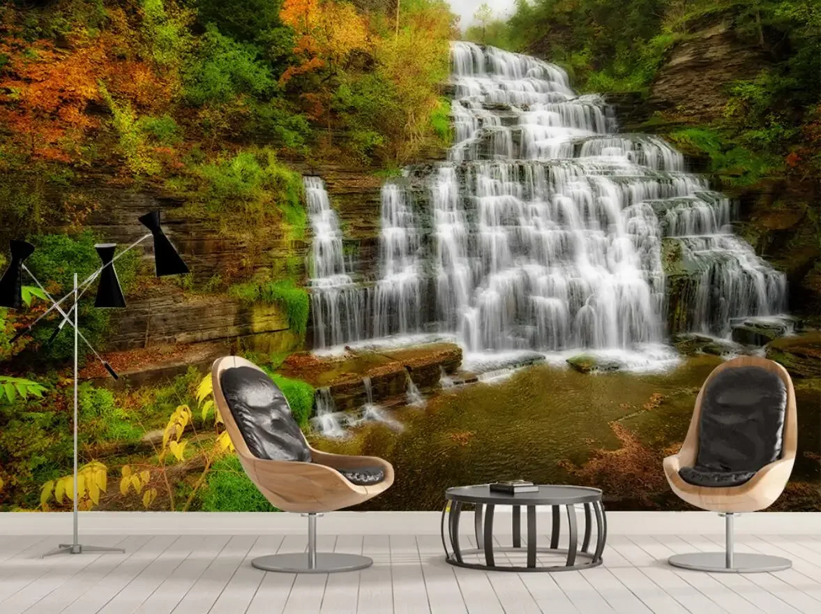 

Настенная картина с изображением природного пейзажа, декоративное фото, 3D-обои для украшения гостиной и спальни, наклейки.