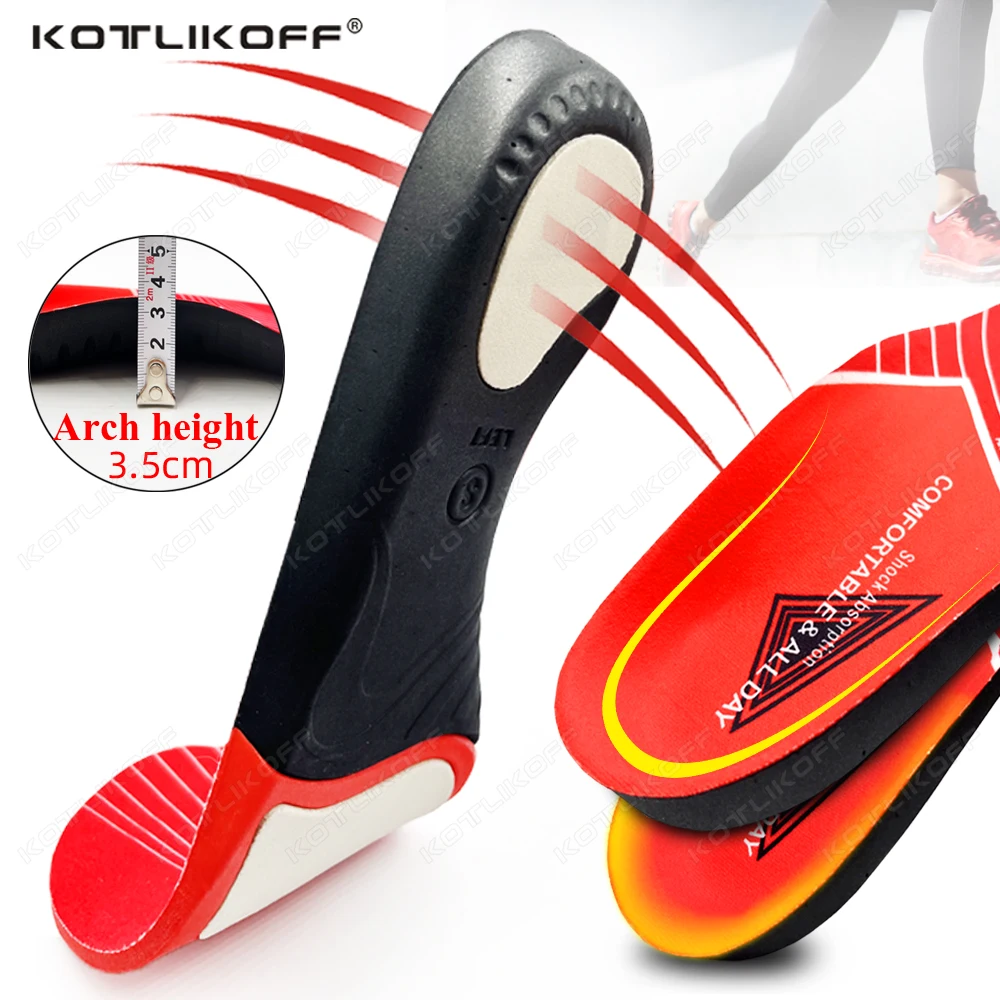 

Kotlikoff Orthotic Insole For Flat Feet Collapse Adult Arch Support Insole Valgus Pedis EVA Shoes Sole Insert Leg Health Cushion