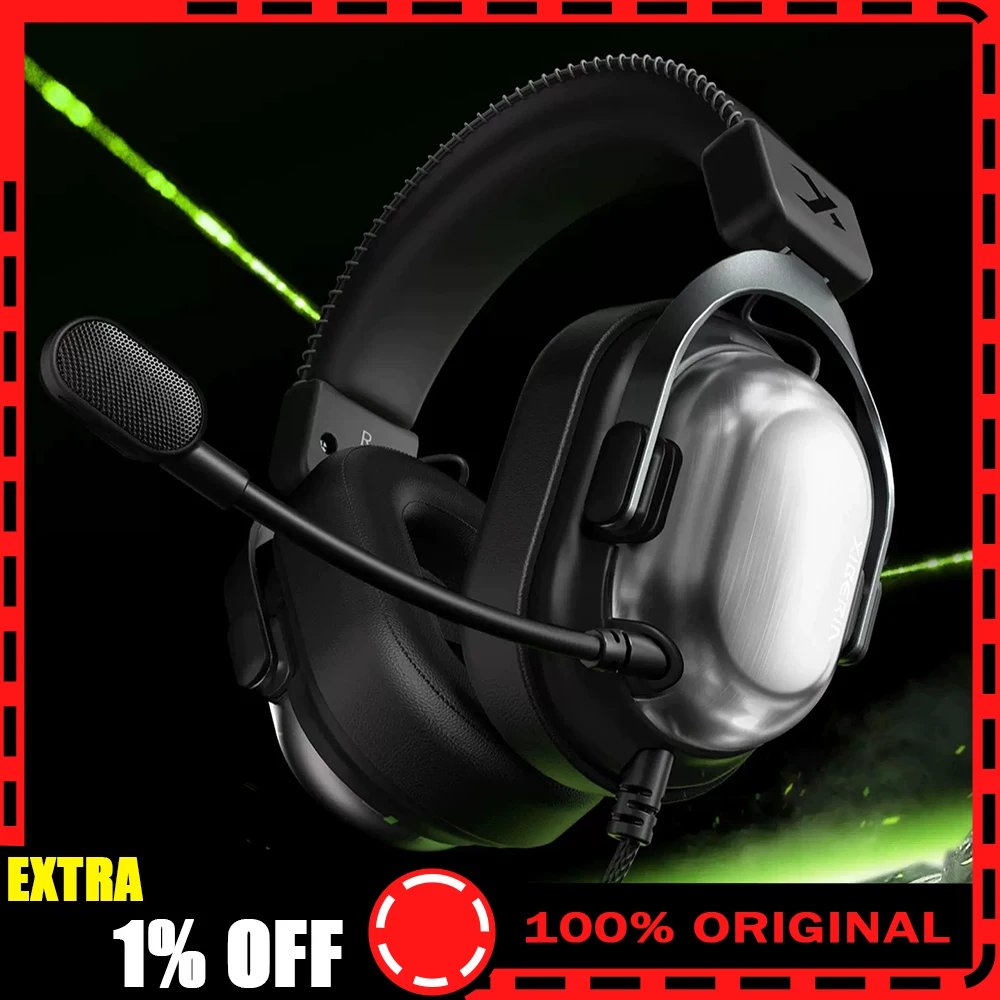 XIBERIA T10 Wired Headset Four Cavity Frequency Division Wired Esports Headset Coordinate Level Auditory Localization For Gifts
