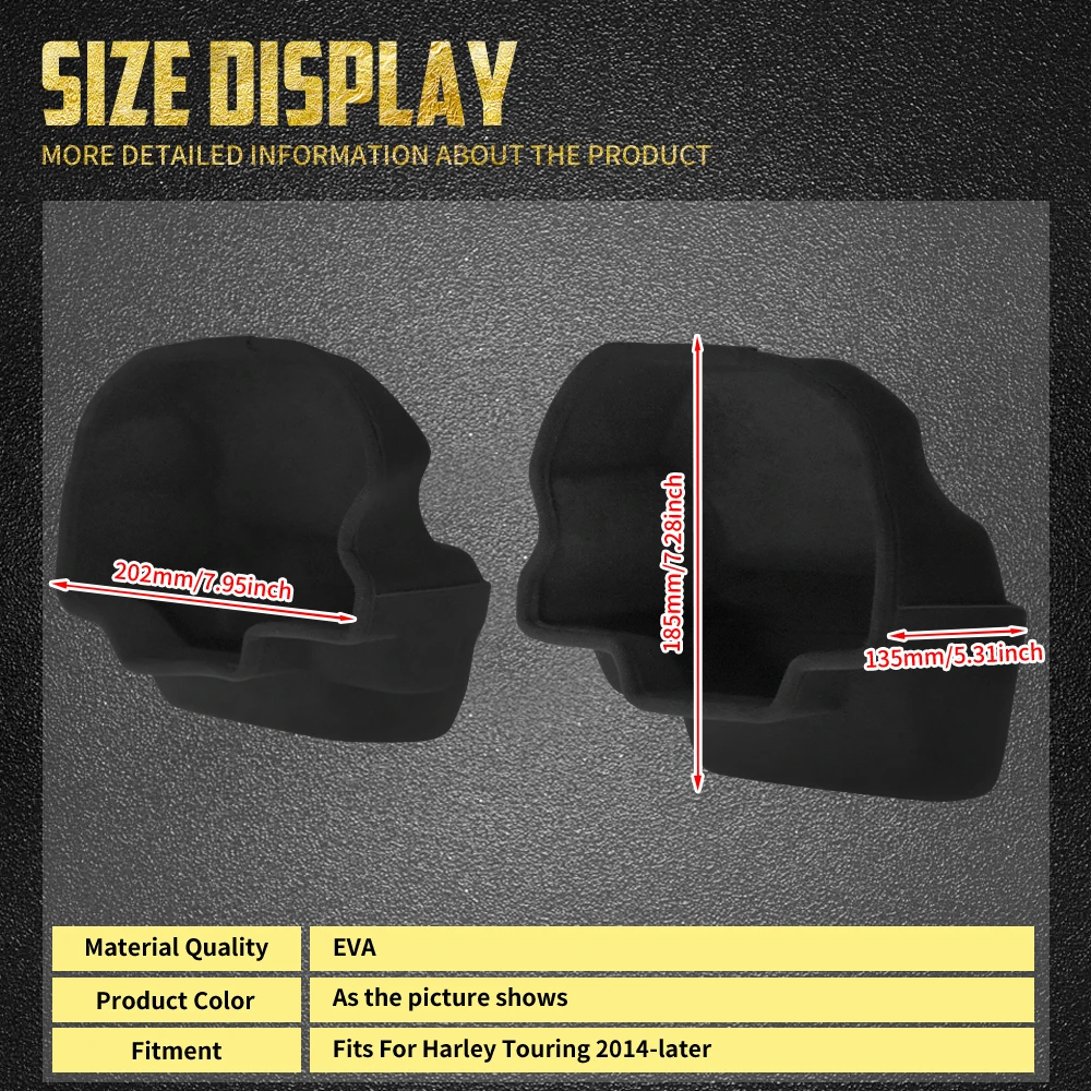 2xMotorcycle Fairing Lower Fitted Glove Box Liner Kit For Harley Touring Road King FLHR FLHT 1983-Up Storage Compartment Liners