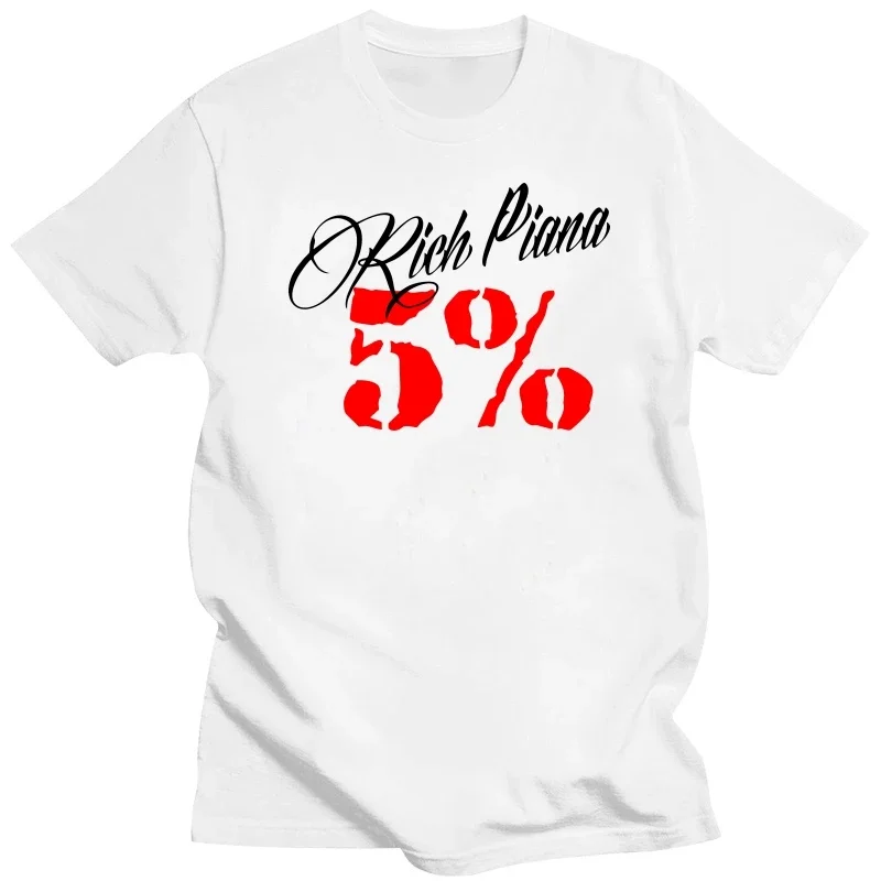 5% Classic Logo Cool Men 2024 Fashion High Quality 100% Cotton T-Shirt Printed Crew Neck