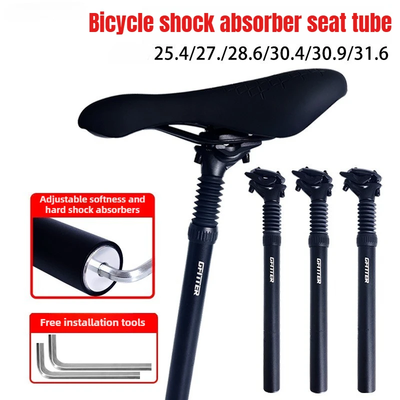 

350 мм 25,4 подседельный штырь, подвеска-капельница Mtb, подседельный штырь для велосипеда, подвесная седельная трубка с амортизатором, седло для горного велосипеда