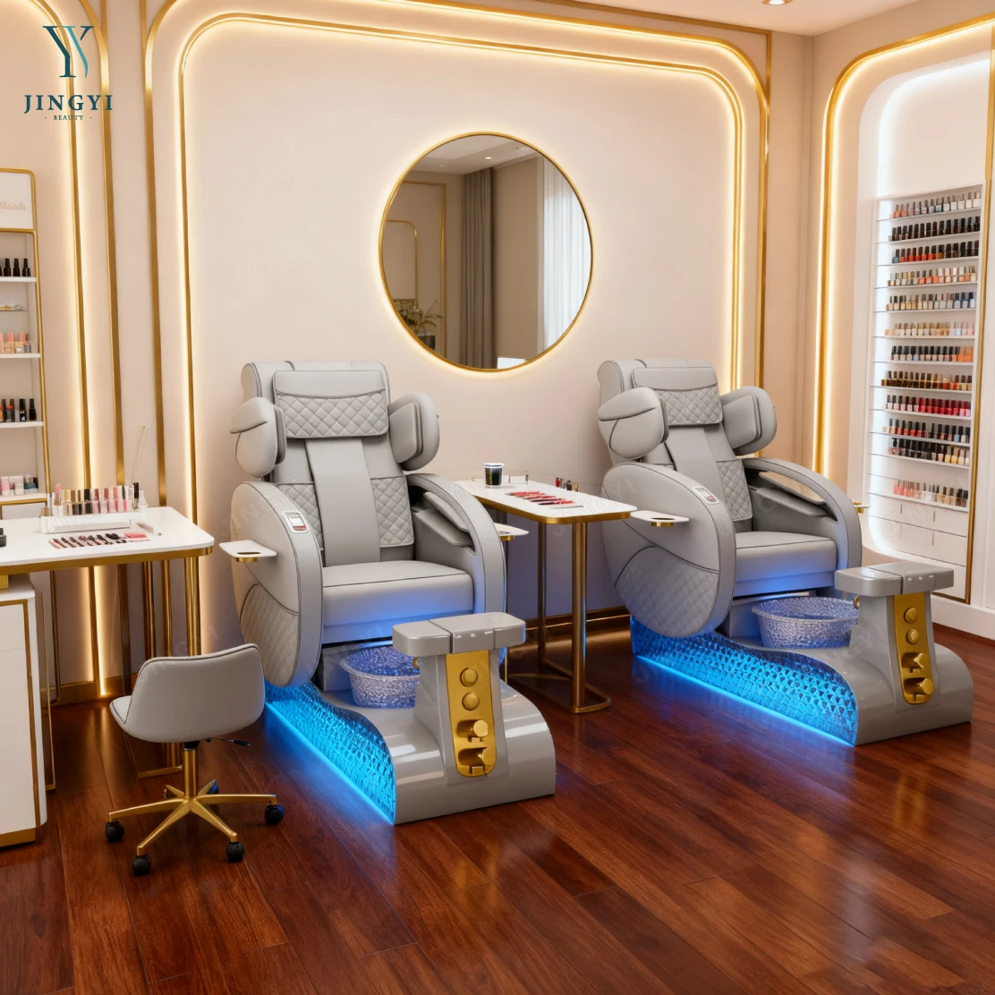 Ductless Electric Foot Therapy Chair Spa Nail Massage Nail Salon Foot Therapy Chair Deluxe Tubular Foot Therapy Massage Chair
