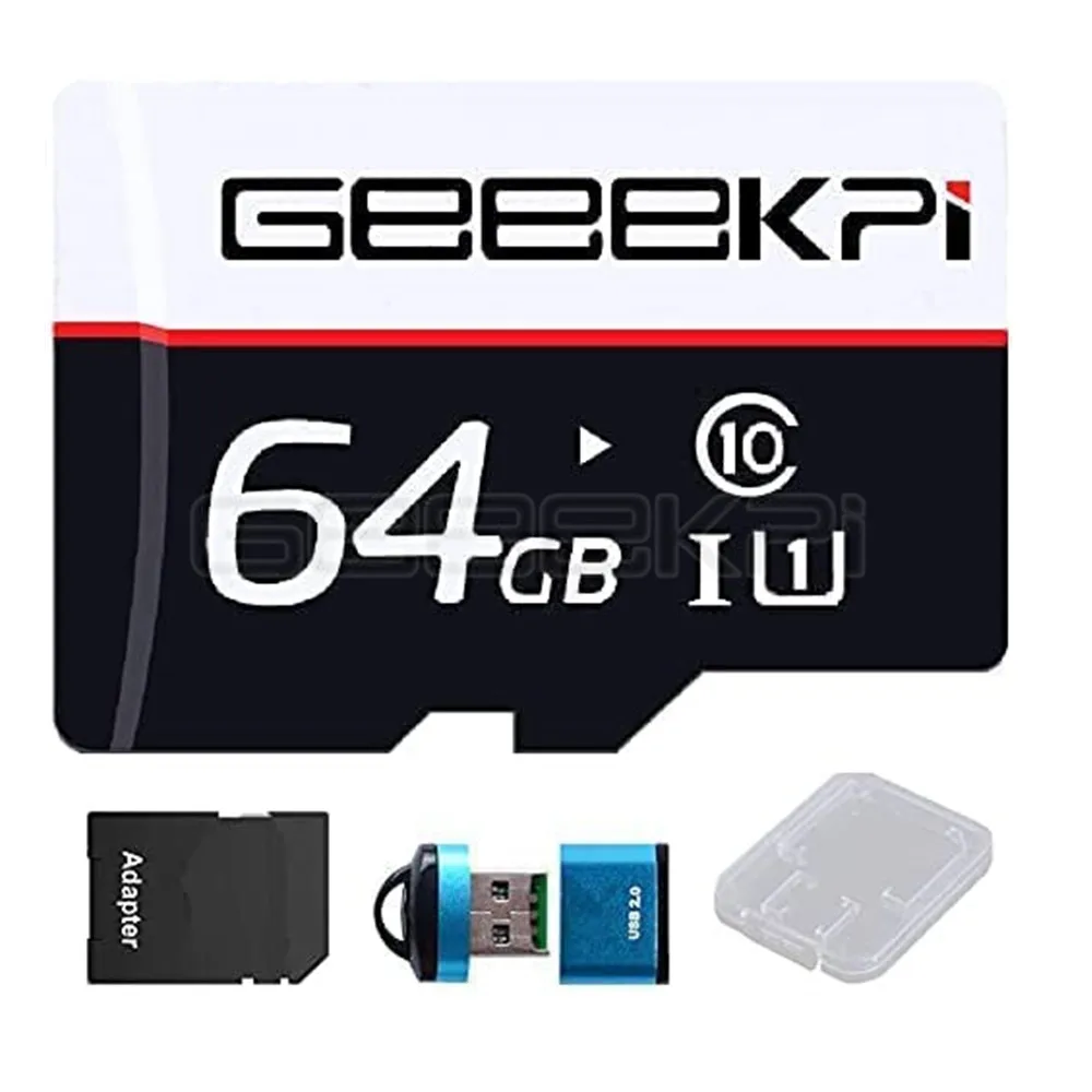 GeeekPi Preloaded (Raspberry Pi OS) SD Card for Raspberry Pi,Class 10 MicroSD Memory Card with Card Reader for All Raspberry Pi