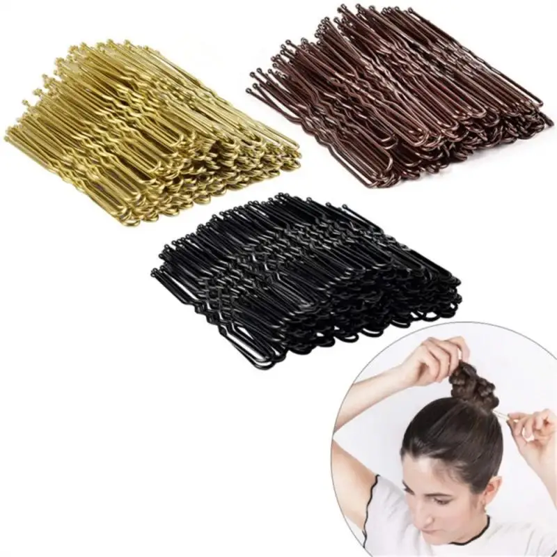 50PCS 5cm Waved Hair Pins U Shaped Hairclip Bangs Clip Women Girls Hairpins Bride Wedding Hairstyle Metal Tools Accessories