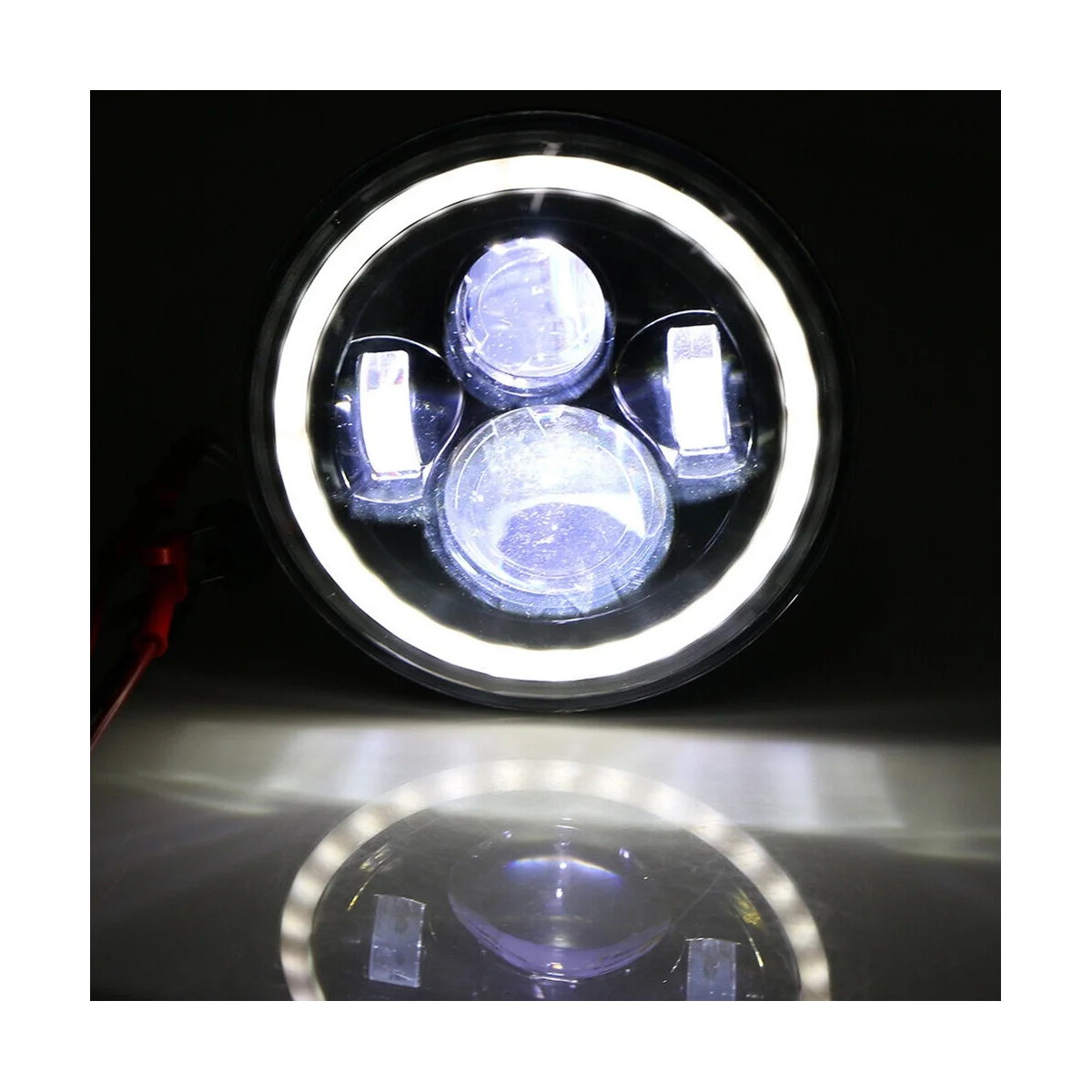 For CG125 GN125 Headlight Angel Eyes Four-Eye Headlight LED Retro Headlight Motorbike Accessories Modification