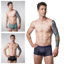 2024 Hot Summer Cool Ice Silk boxer mutandine uomo traspirante Soft Shorts uomo Sexy Lingerie mutande intimo L-6XL oversize