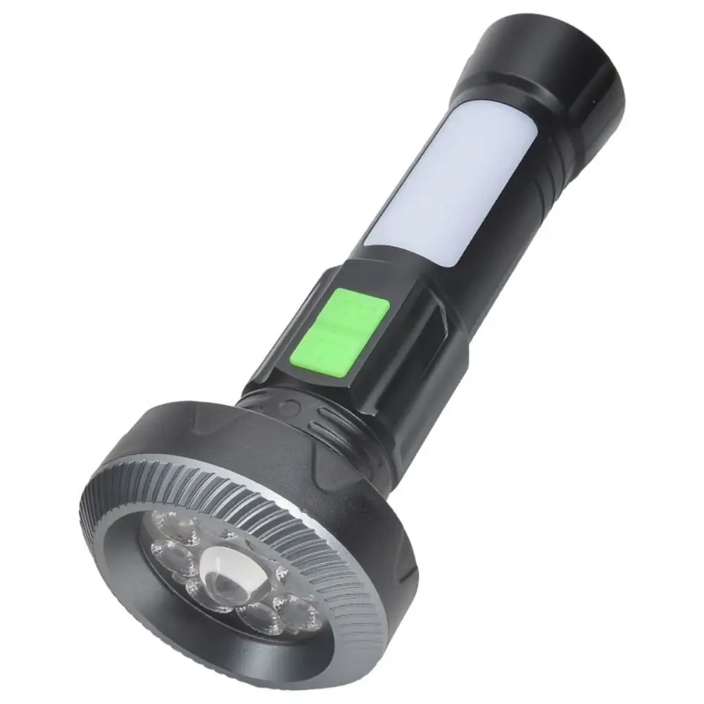 Potente linterna LED de luz principal de 11 modos, linterna LED de diseño compacto portátil, resistente al agua, duradera, recargable por USB, de emergencia