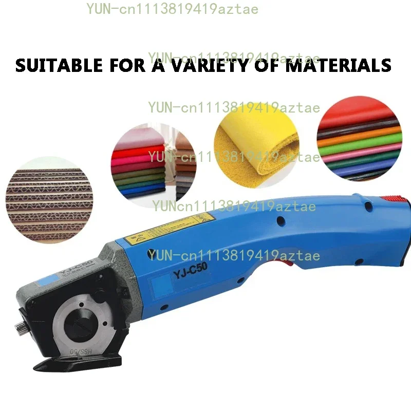 YJ-C50 Wireless Rechargeable Cutting Machine Micro Hand-Push Electric Round Knife Cutting Machine Cloth Repair Scissors